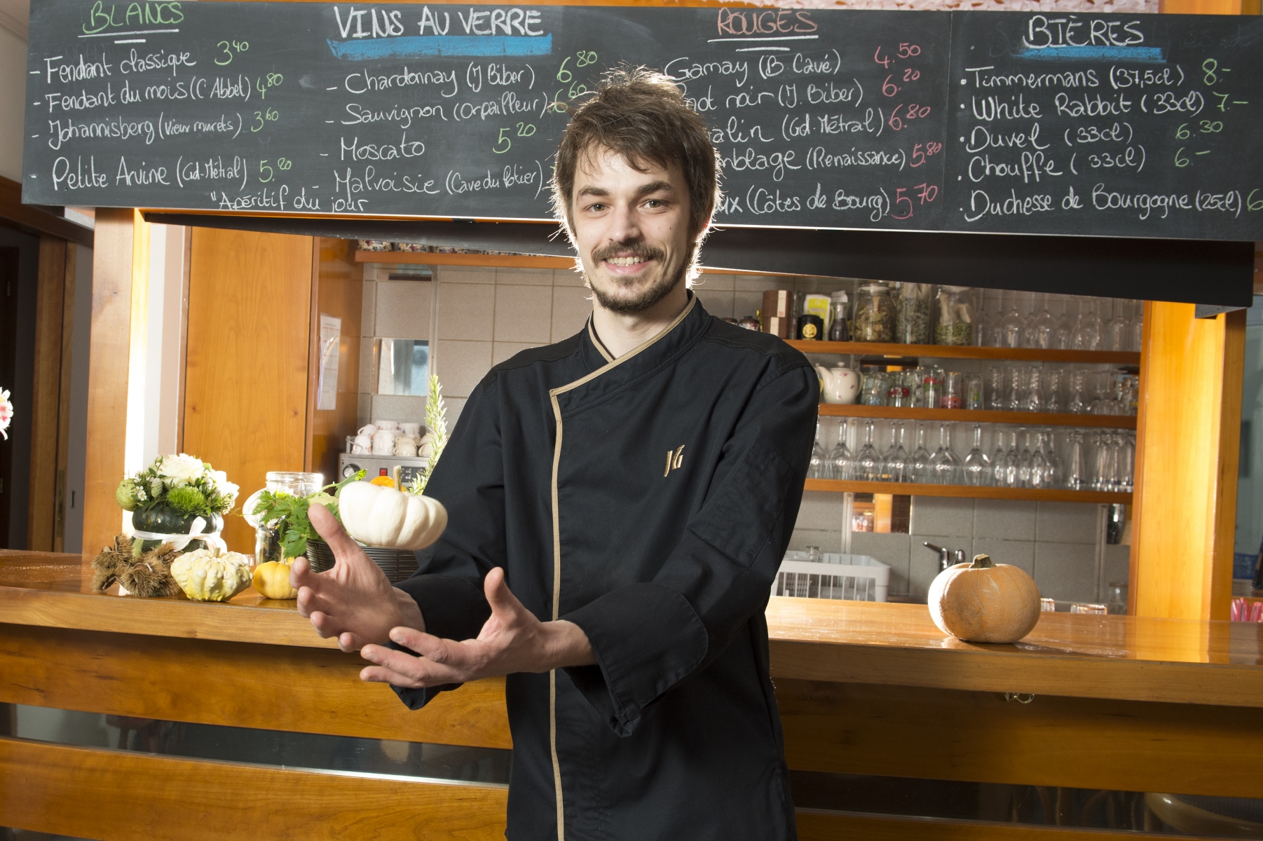 Julien Gaussares aime jouer avec les différentes saveurs qu’offrent les légumes de saison. 