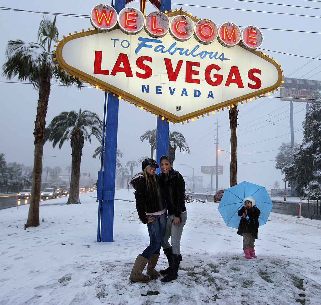 Las Vegas avait déjà connu la neige à Noël comme le prouve cette photo en 2008 un 17 décembre.