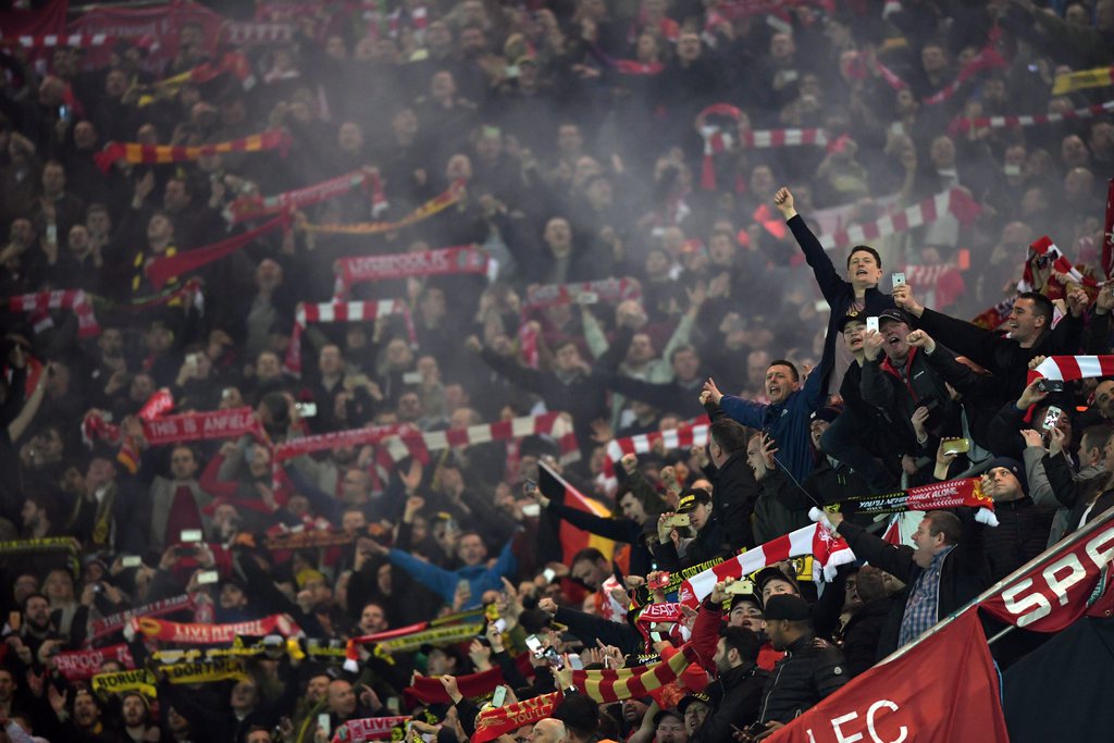 Les supporters de Liverpool et de Dortmund ont chanté en cœur leur hymne commun.