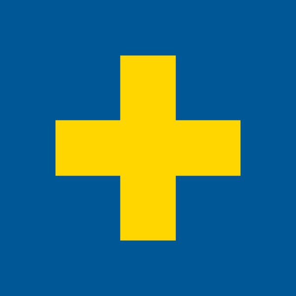 Le drapeau du "Swedenland" proposé par les autorités de Stockholm.
