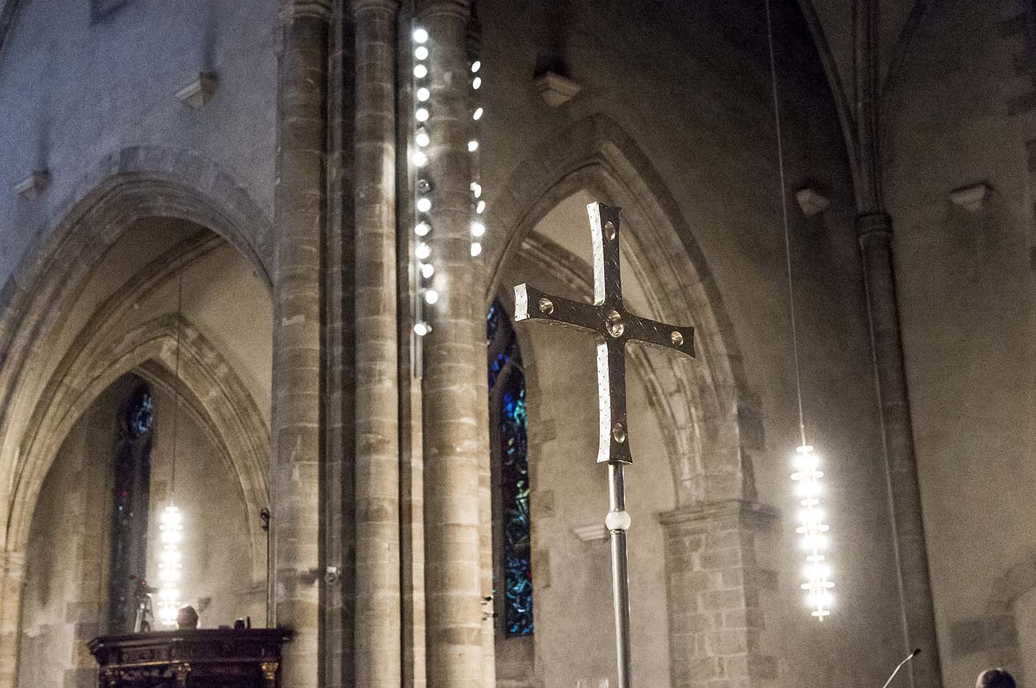 Un confessionnal a pris feu mardi dans la cathédrale de St-Gall.