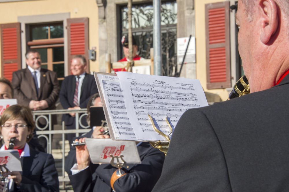 L'hymne valaisan a été interprété ce mercredi sur la place de la Planta.