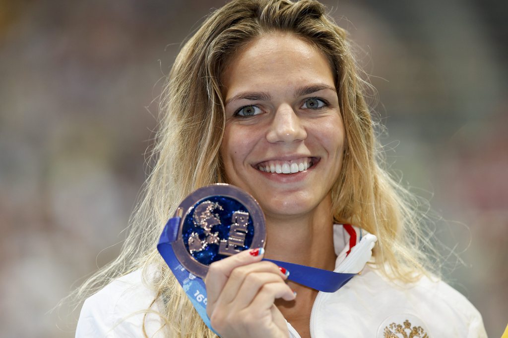 La russe Yuliya Efimova a remporté la médaille de bronze en 50m de brasse, lors des championnats du monde de natation l'année dernière.
