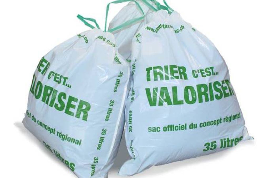 Les sacs poubelles introduits dans le canton de Vaud.