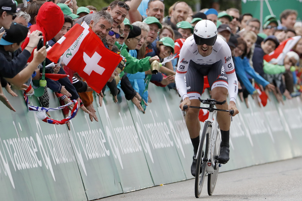 Fabian Cancellara a remporté sans être inquiété son 10e titre de champion de Suisse du contre-la-montre. (illustration)
