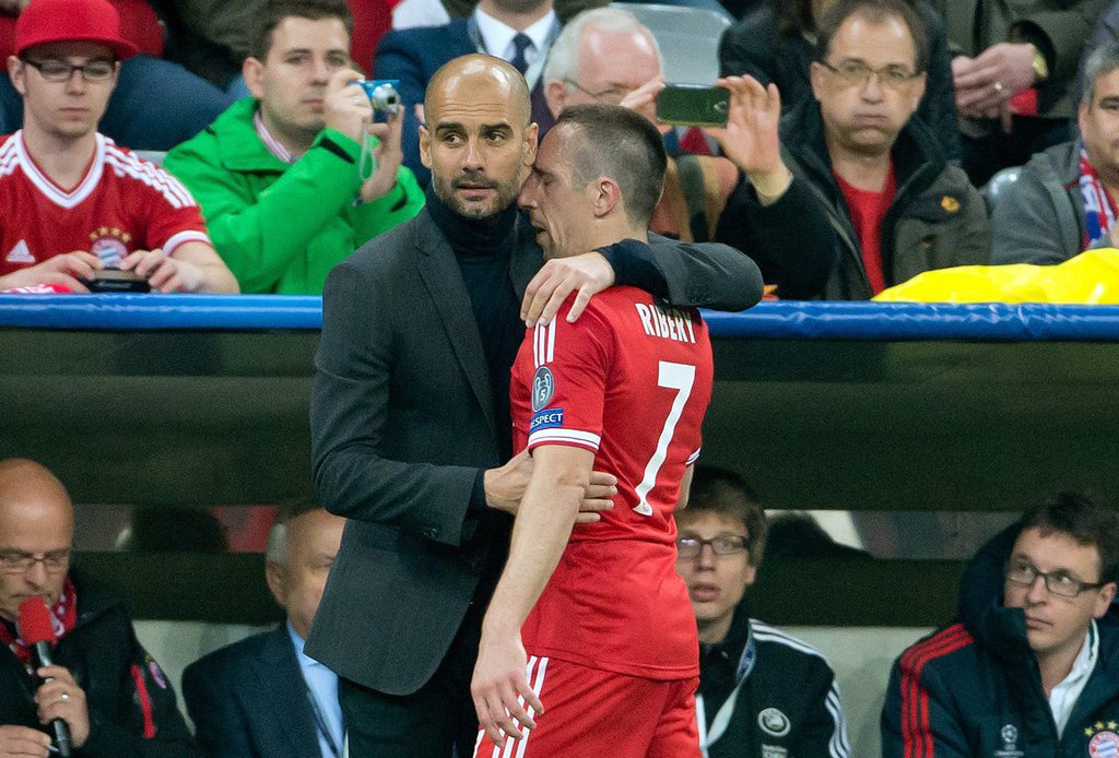 Le temps des câlins entre Pep Guardiola et Frank Ribéry semble bel et bien révolu.