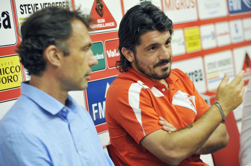 Gennaro Gattuso lors de la conférence de presse ce lundi à Sierre.