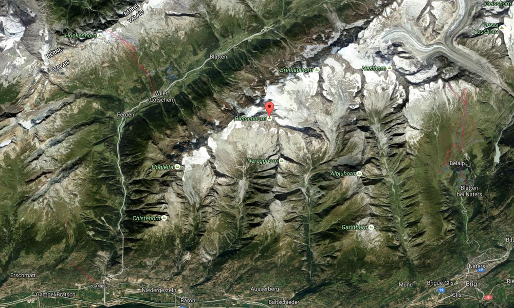 Le Bietschhorn culmine à 3'934 m d'altitude.