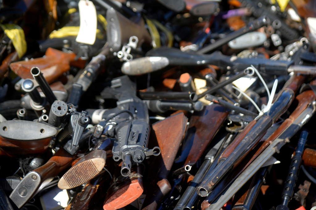 Des armes de fabrication suisse devaient transiter illégalement du Ghana vers les États-Unis. (Image prétexte)
