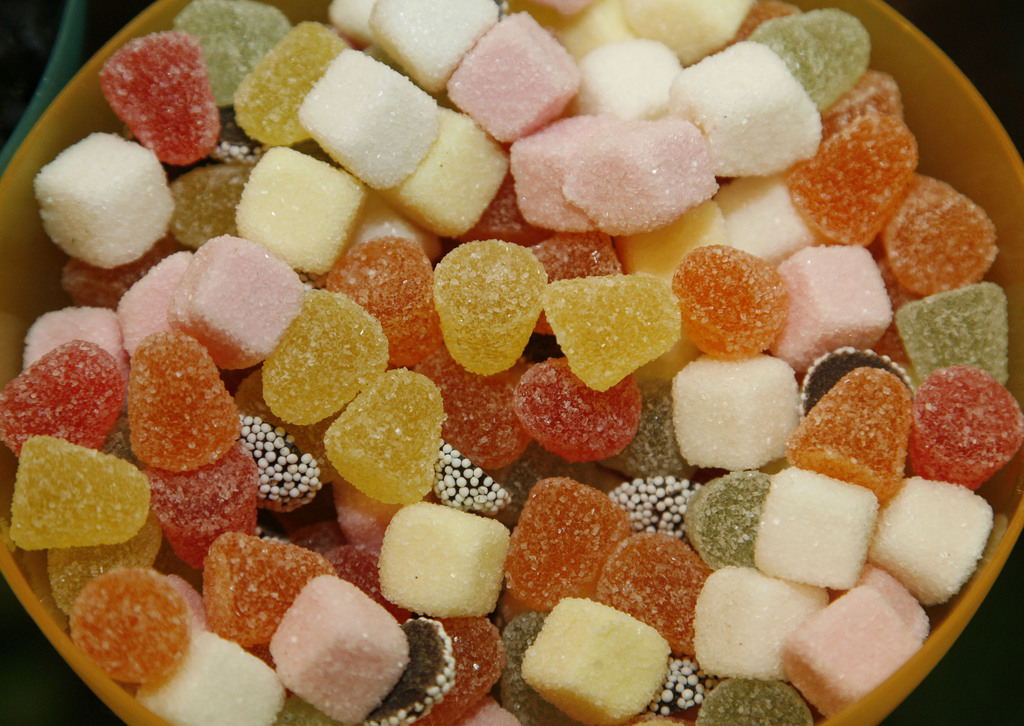 Les bonbons sont presque tous composés de gélatine animale.