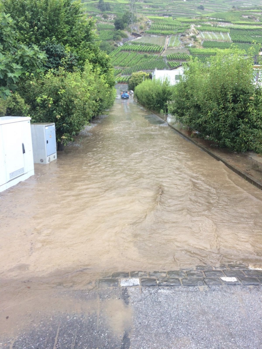 Inondations à Vétroz. DR