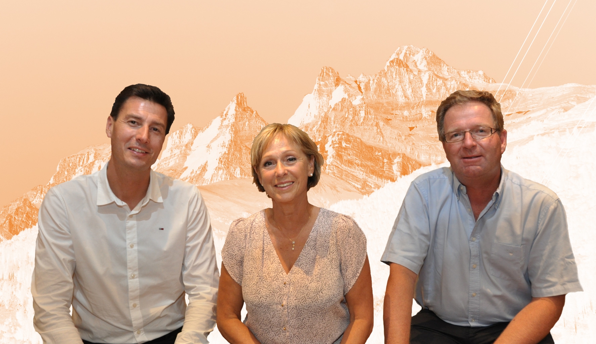 Jean-Philippe Borgeaud, Heidi Emery et Jacques Berra forment la liste PDC à Champéry.
