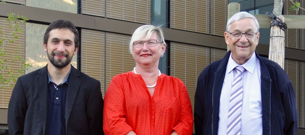 Joachim Grange (à gauche), Martine Jeanbourquin et Alexandre Caillet, candidats UDC au Conseil communal de Fully.