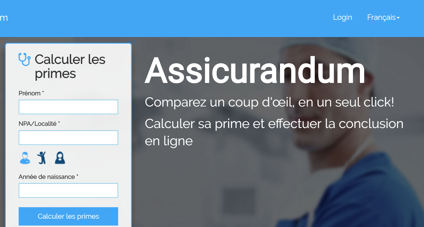 La plate-forme assicurandum.ch regroupe depuis mardi les offres d'assurance complémentaire.