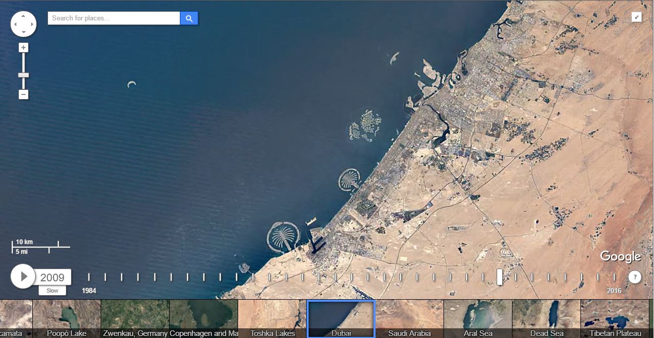L'exemple de l'avancée de la ville de Dubaï sur le désert et sur la mer est particulièrement impressionnant.