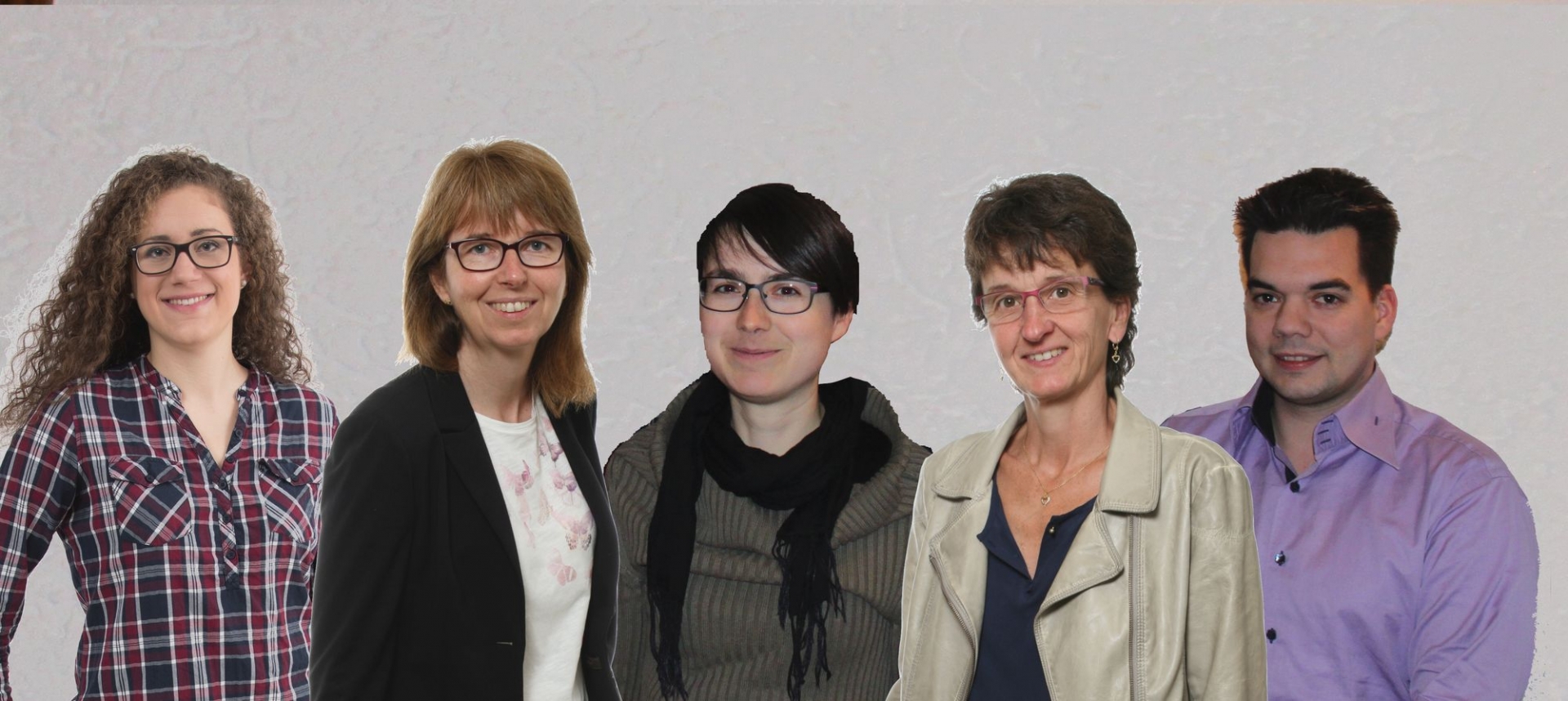 Hélène Gonnet, Carole Morisod, Tabea Grob, Nathalie Cretton et Fabrice Caillet-Bois prêts à faire campagne.
