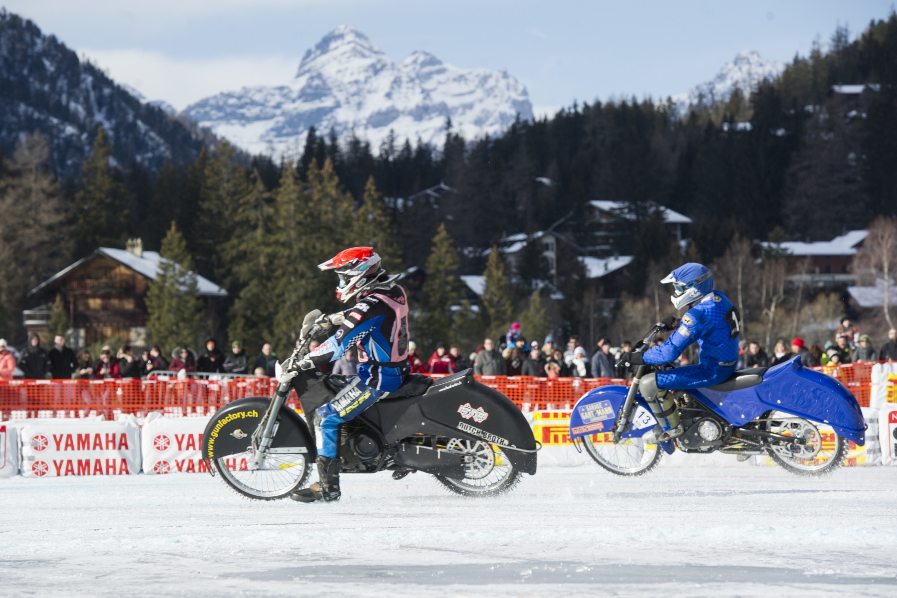 Champex-Lac - 21 janvier 2017 - Ice Speedway,championnat suisse et international de moto sur glace.Photo: Sabine Papilloud ICESPEEDWAY6