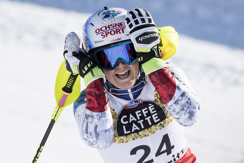 Melanie Meillard a été disqualifiée en première manche du slalom.