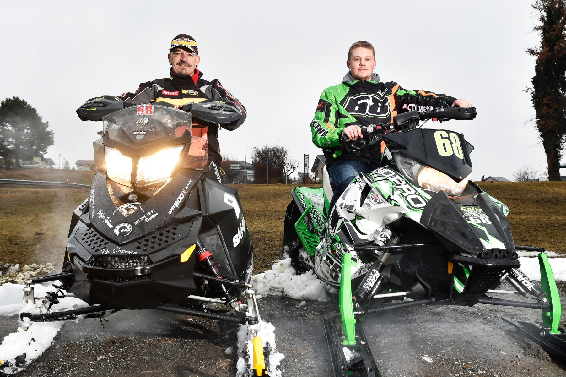 Savièse - 8 février 2017 - Portrait deJacky Liand et Colin Dubuis, pilotes de Snowcross, qui font les championnats suisses de Snowcross. (Le Nouvelliste/ Héloïse MARET)