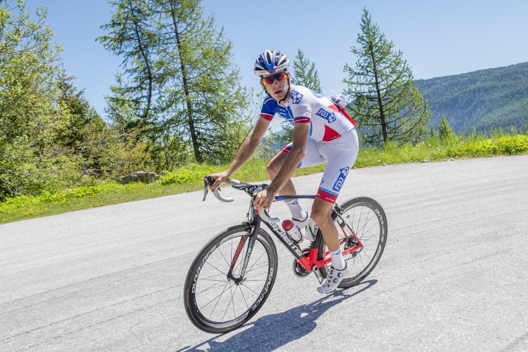 Emosson le, 22 juin 2016 : Reconnaissance du parcours du Tour de France Martigny-Finhaut-Emosson avec Sébastien Reichenbach.©Sacha Bittel/Le Nouvelliste