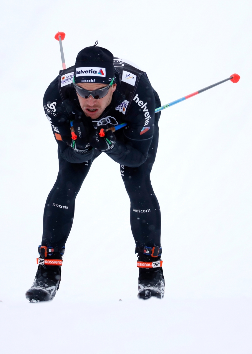 Switzerland's Jovian Hediger in action during the men cross country skiing skating sprint qualification at the 2017 Nordic Skiing World Championships in Lahti, Finland, on Thursday, February 23, 2017. (KEYSTONE/Peter Klaunzer) FINLAND NORDIC SKIING WORLDS 2017 LAHTI CROSS COUNTRY SKIING SPR