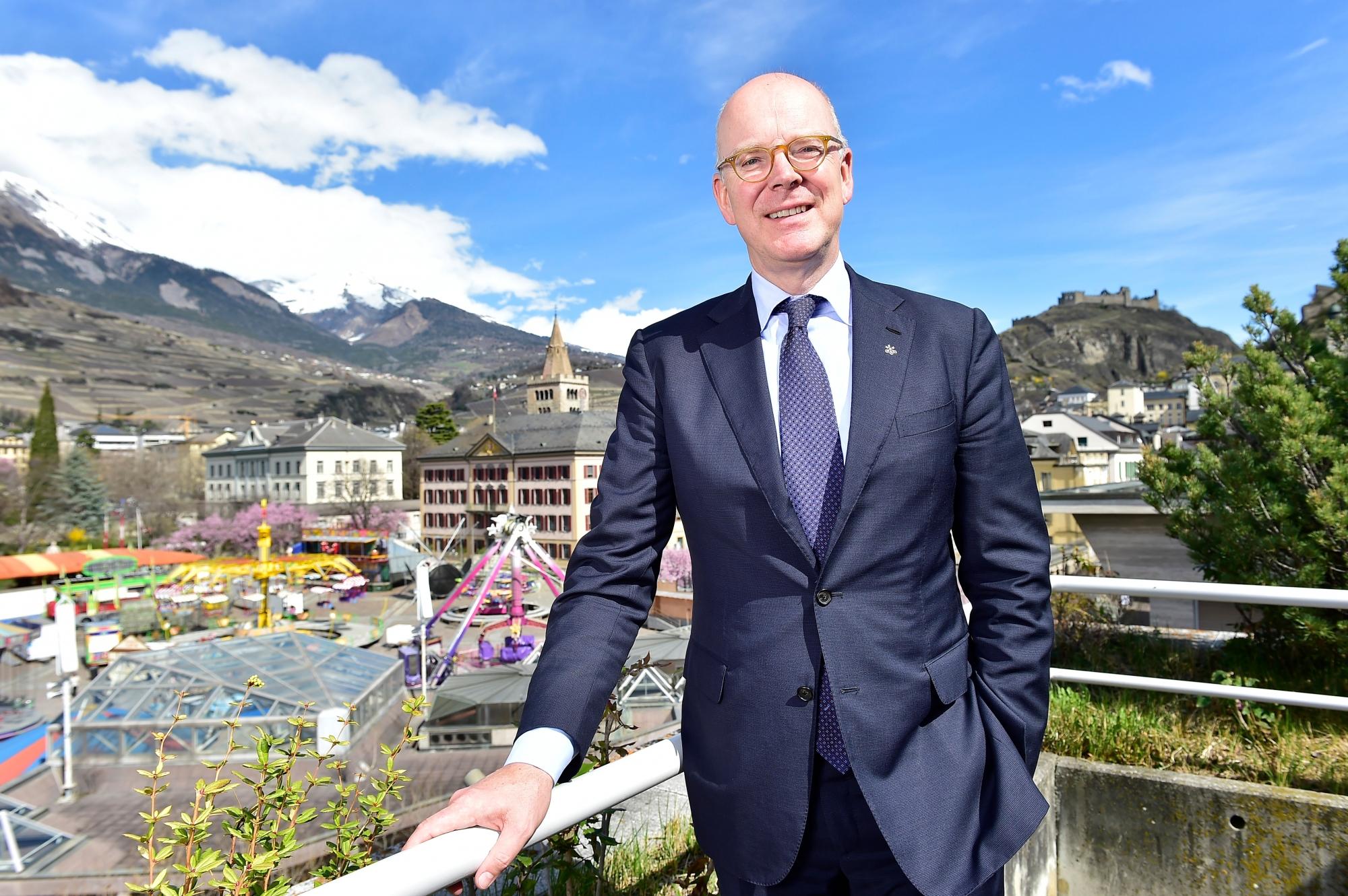 Sion - 23 mars 2017 - Portrait de Martin Blessing, Président UBS Suisse. (Le Nouvelliste/ Héloïse MARET)