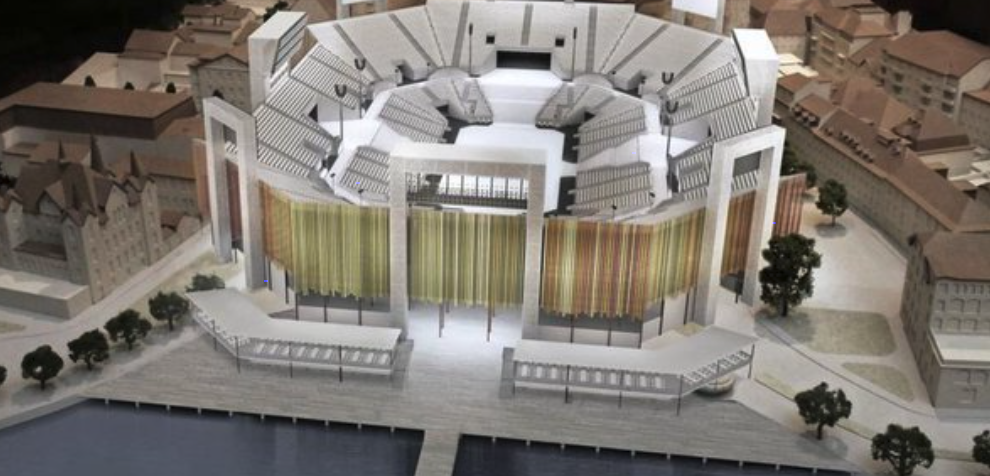 Une arène de 17'000 m2 au-dessus de la Place du Marché à Vevey accueillera la Fête des Vignerons 2019.