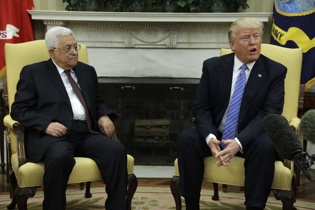 Donald Trump et Mahmoud Abbas se sont rencontrés mercredi.