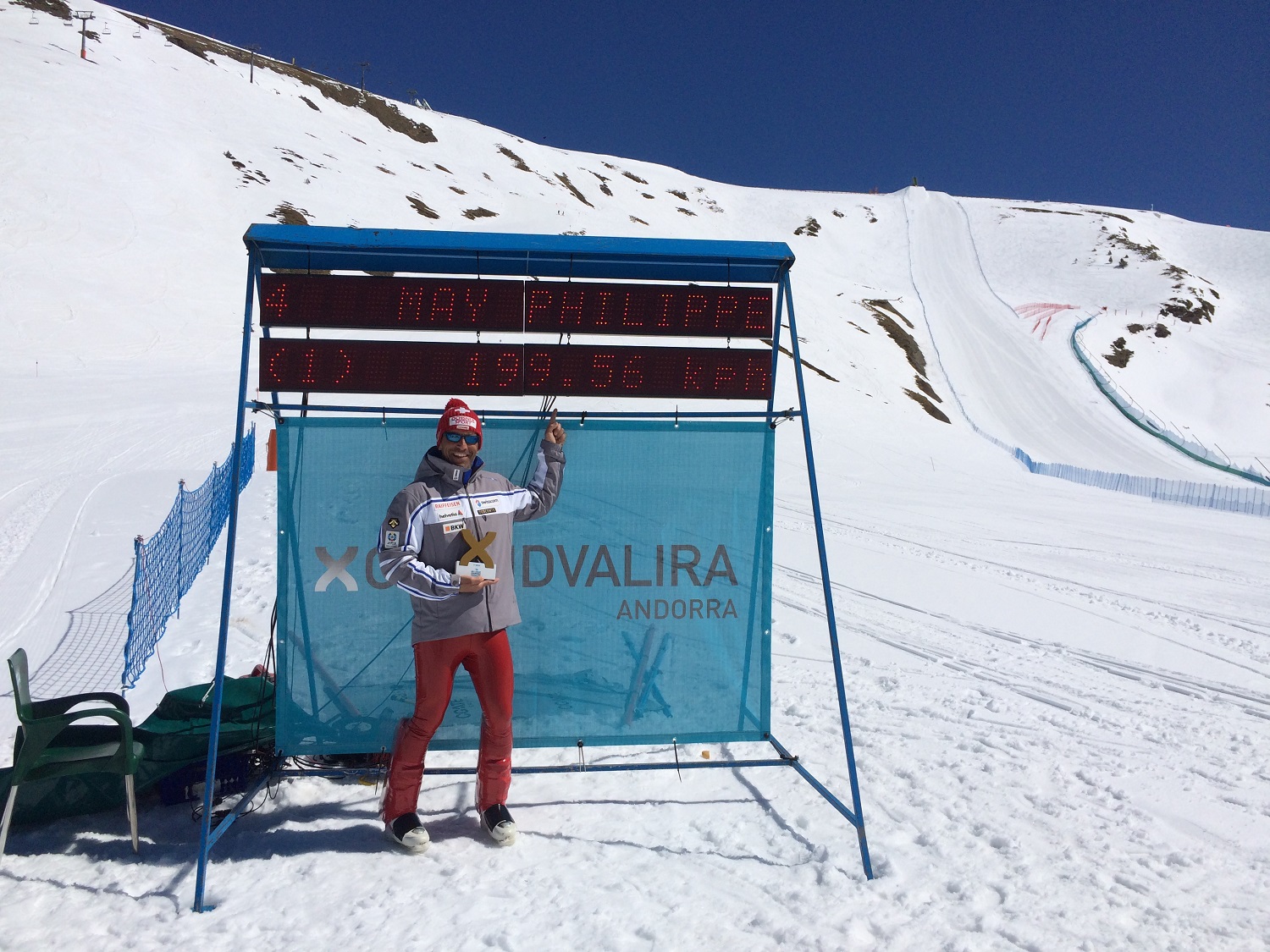 A Andorre, Philippe May a skié à près de 200 km/h pour s'adjuger sa troisième victoire en Coupe du monde.