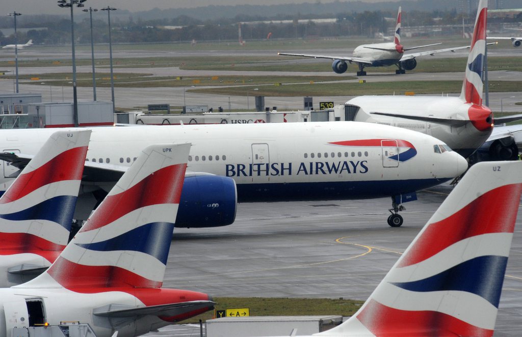 La compagnie britannique a annulé l'ensemble de ses vols prévus samedi au départ d'Heathrow et de Gatwick après une coupure d'électricité. (Illustration)