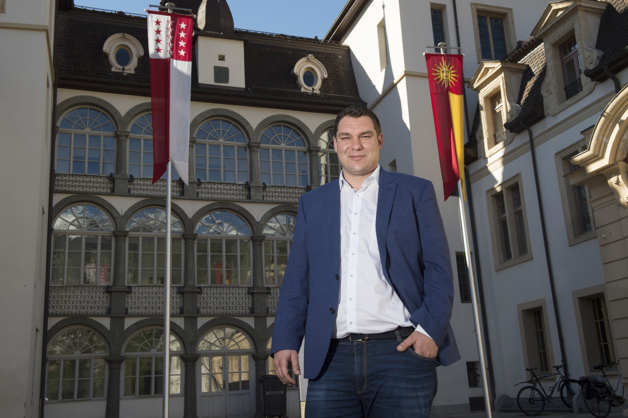 Sierre le, 10 mai 2017 : Pierre Berthod, président de la ville de Sierre.©Sacha Bittel/Le Nouvelliste