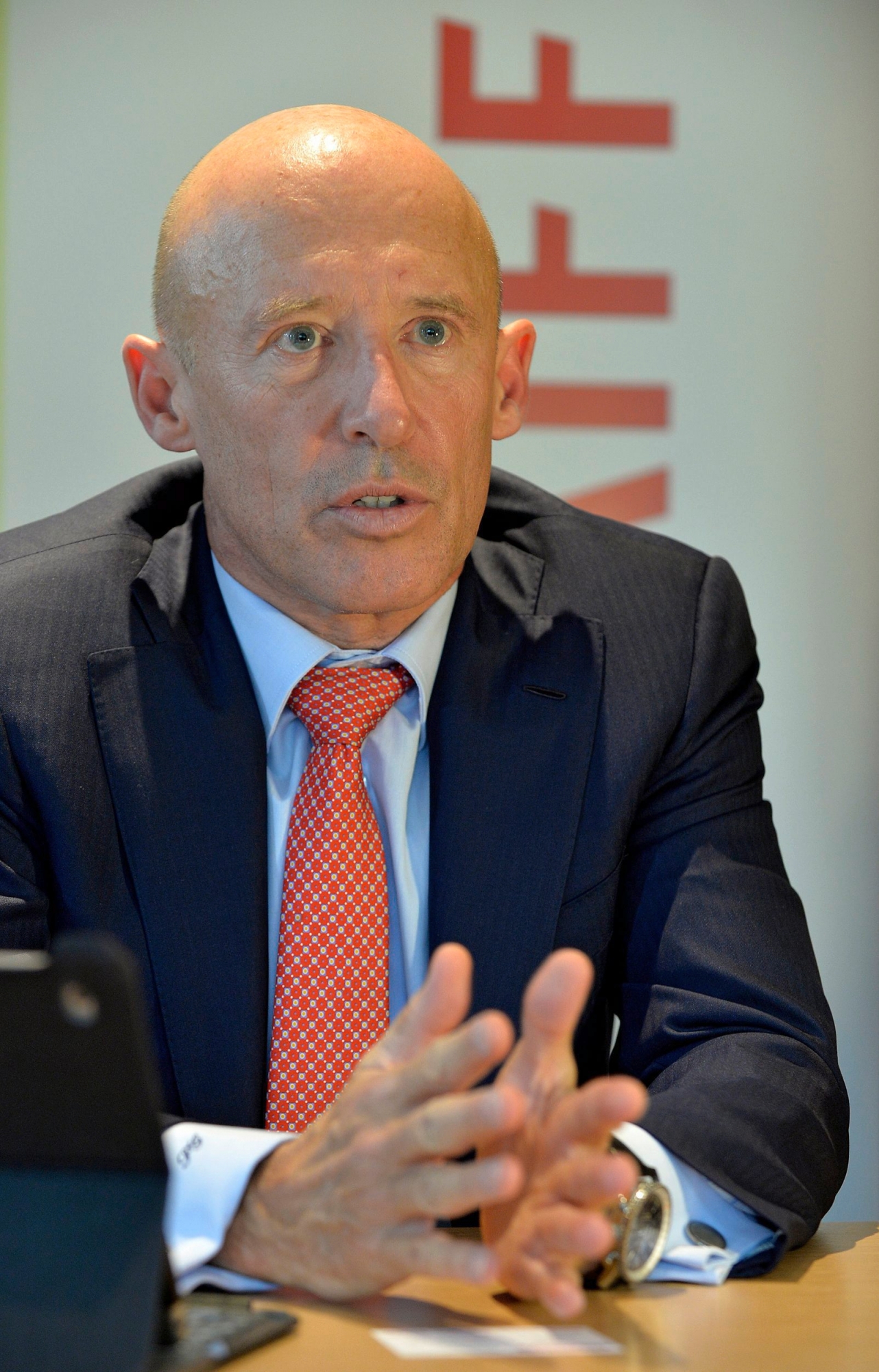 Patrik Gisel, CEO de Raiffeisen.
Photo Lib Vincent Murith, Pringy, 12.05.17