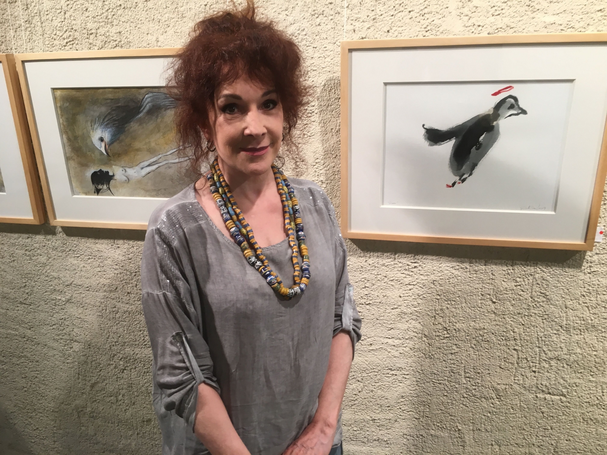 Marie Gailland expose ses dernières créations dans le tout nouvel espace de rencontre de la Maison du sel à Martigny-Bourg. Le Nouvelliste