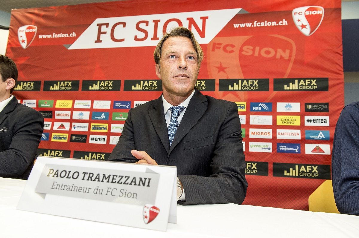 L'entraîneur italien du FC Sion Paolo Tramezzani a été présenté à la presse ce mardi. 