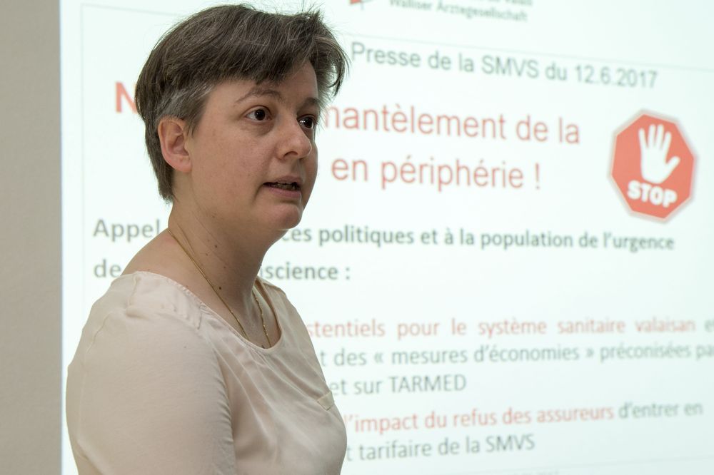 La Doctoresse Monique Lehky Hagen, présidente de la Société médicale du Valais, a tiré la sonnette d'alarme jeudi. 
