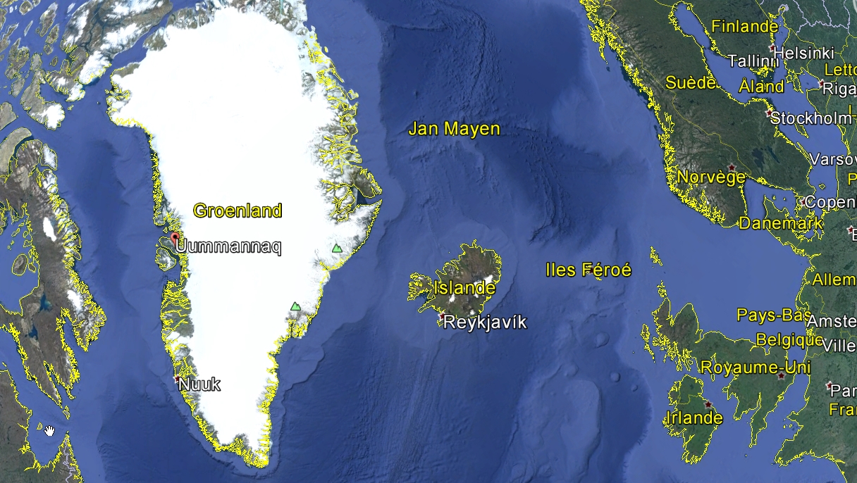 Les grosses vagues qui menacent la côte ont sans doute été causées par un séisme de 4 samedi dans la soirée à Uummannaq, au nord du cercle polaire arctique.