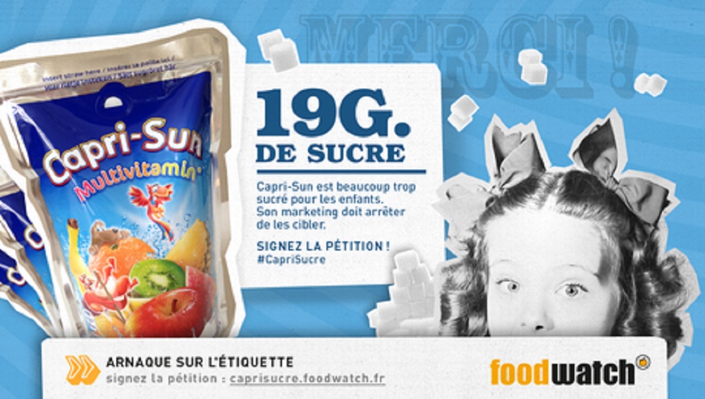 FoodWatch a lancé une pétition pour que Capri-Sun change d'emballage.