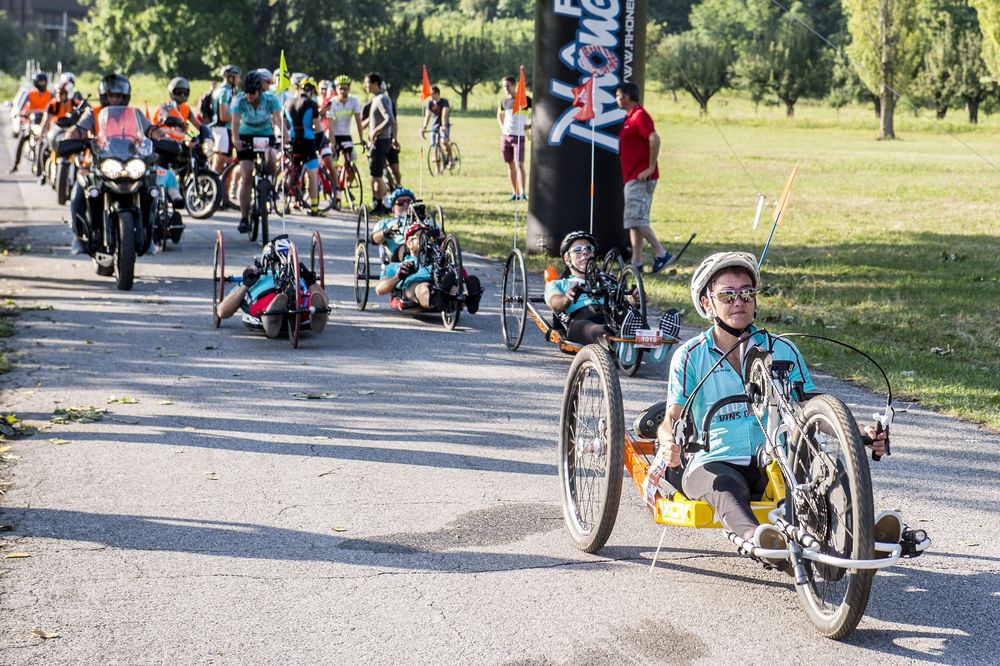 Dix sportifs souffrant de handicap ont pris part à cette édition de la Cyclosportive des Vins du Valais.