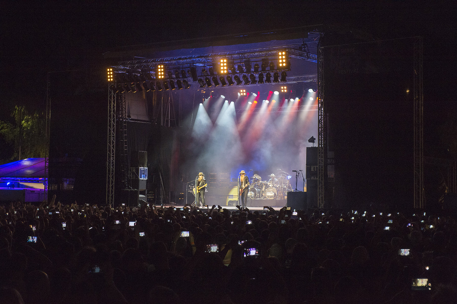 Le groupe ZZ Top en concert au Sierre Blues Festival de 2017.