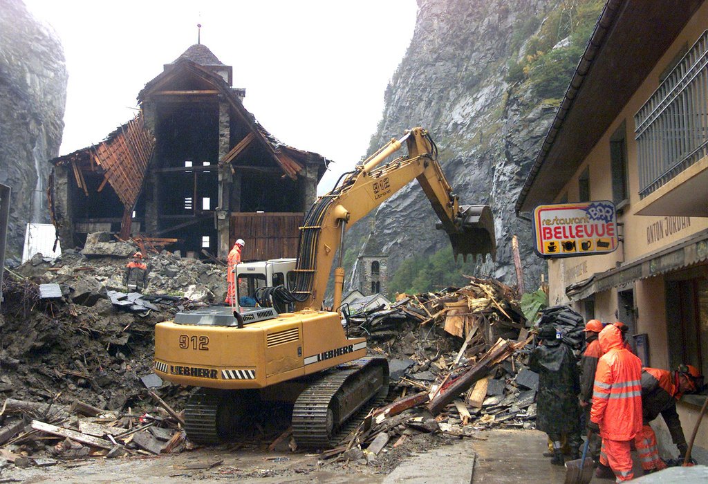 En octobre 2000, une impressionnante coulée a tué 13 personnes dans le village de Gondo, en Valais.