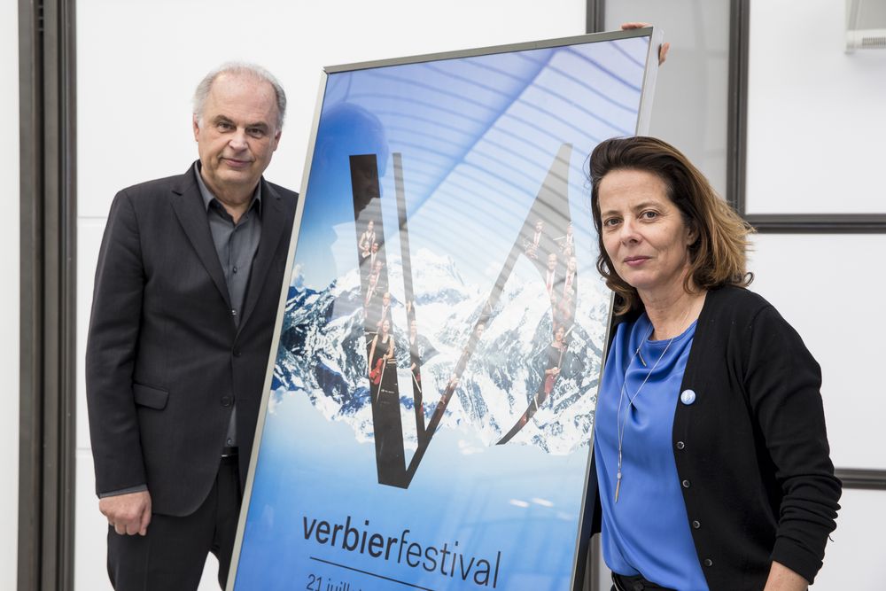Laurence Marchand (ici avec le fondateur et directeur général Martin T:son Engström) quitte le Verbier Festival après seulement une édition à la direction du rendez-vous de musique classique.