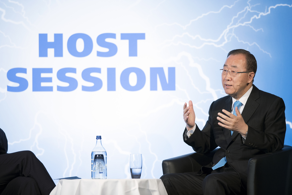 Ban Ki-moon tenait le discours de clôture au Swiss ECS 2017.