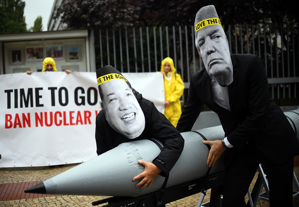 Le Nobel de la paix a été remis à la campagne antinucléaire ICAN, ici lors d'une protestation à Berlin.