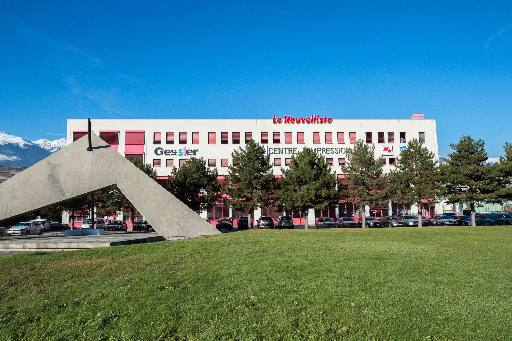 Sion le, 17 nov. 2017 : L'EPFL à acheter le terrain ou est situer le Centre d'impression des Ronquoz (CIR) qui imprime le Le Nouvelliste. ©Sacha Bittel/Le Nouvelliste
