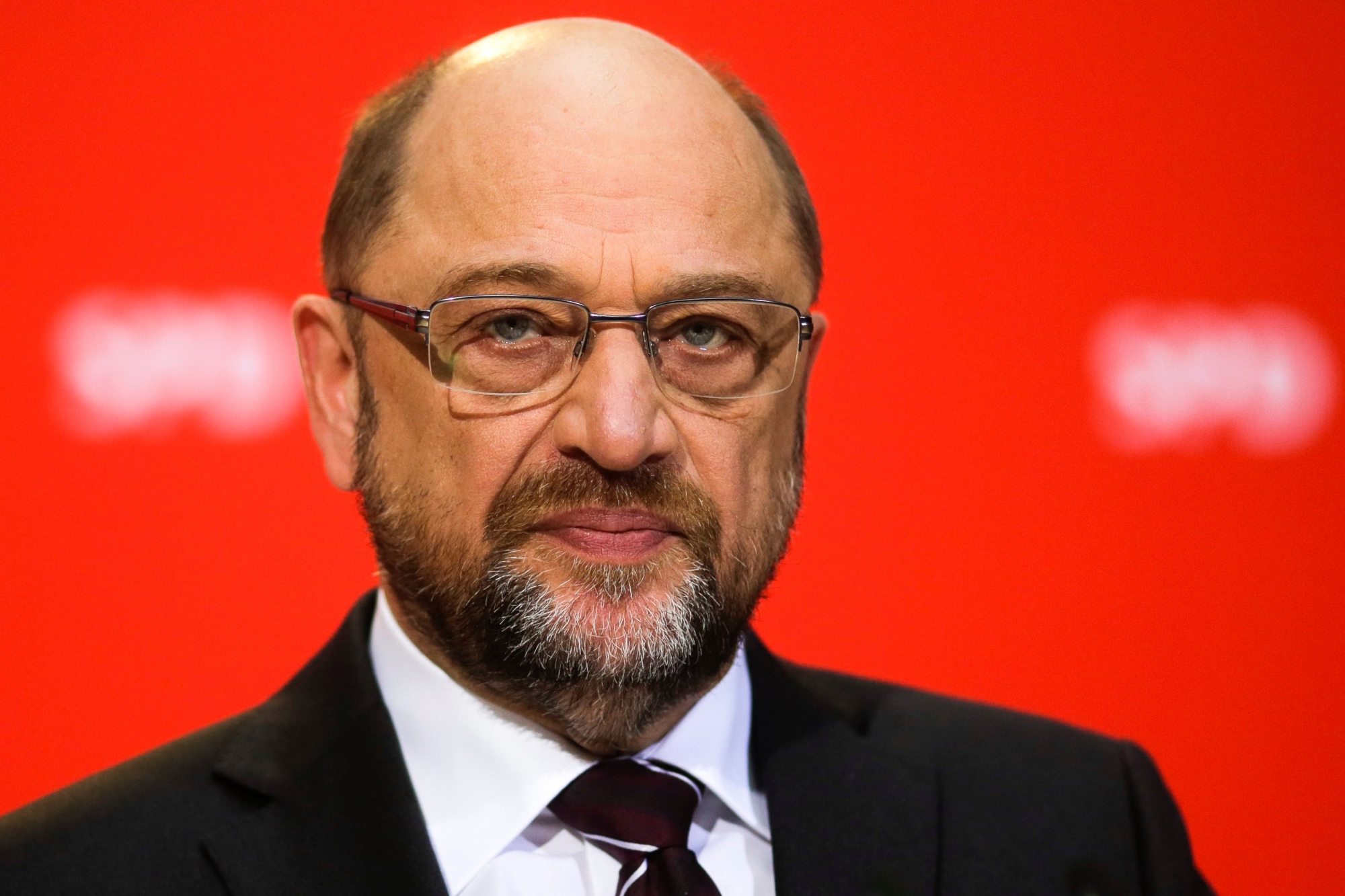 Social Democratic Party, SPD, chairman Martin Schulz attends a news conference after a board meeting at the party's headquarter in Berlin, Germany, Monday, Dec. 4, 2017. (AP Photo/Markus Schreiber) Germany Politics