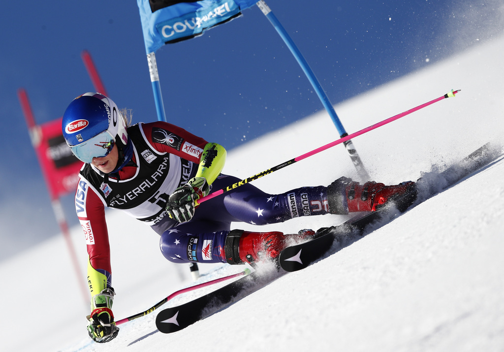 Mikaela Shiffrin occupe la première place du géant de la Coupe du monde de Courchevel après la première manche. 