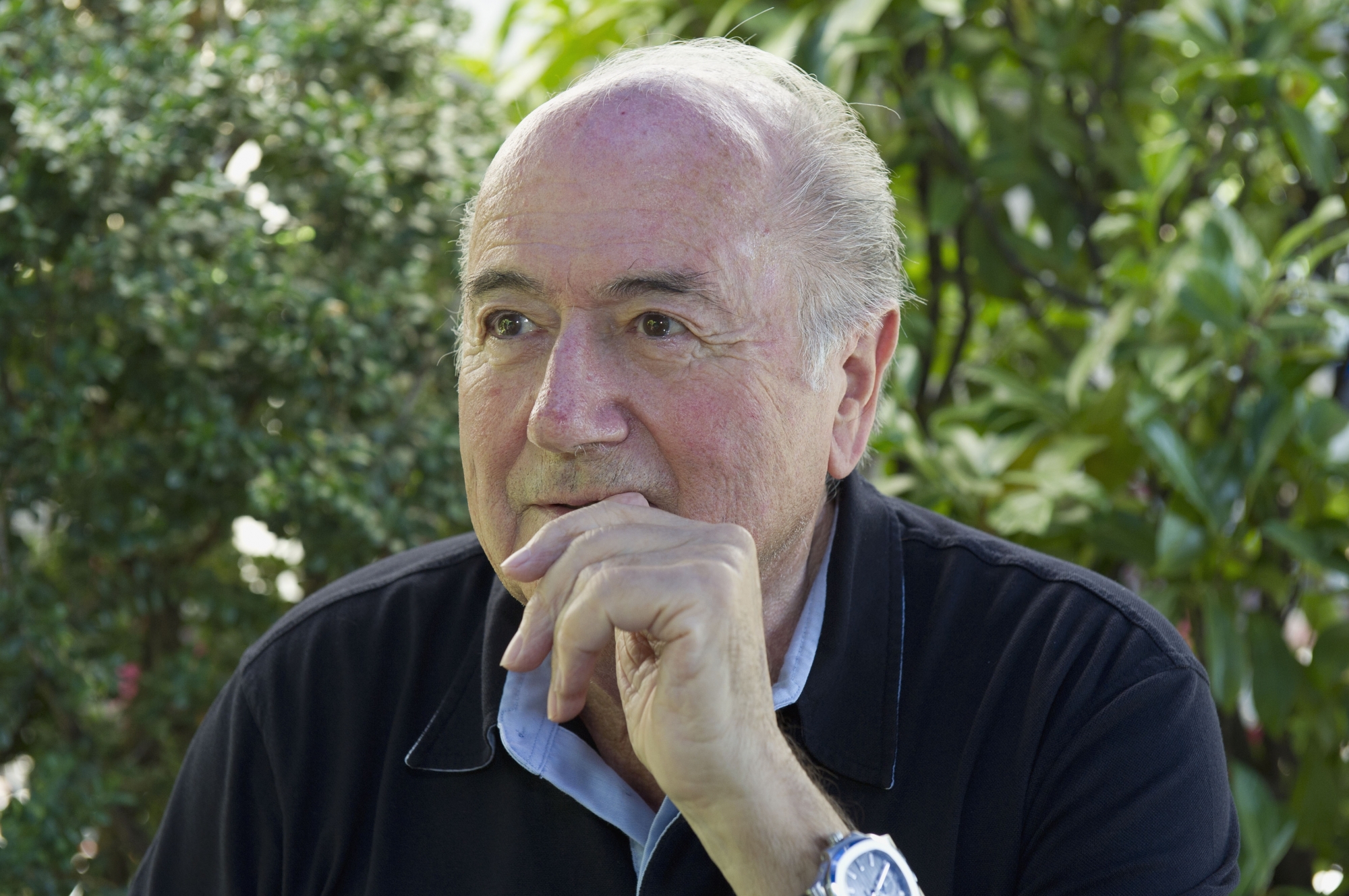 Sierre le, 22 aout 2012: Portrait de Sepp Blatter, président de la FIFA.

Sepp Blatter aimerait terminer son dernier mandat dans la sérénité, loin des affaires en tous genres.



Â©Sacha Bittel/Le Nouvelliste