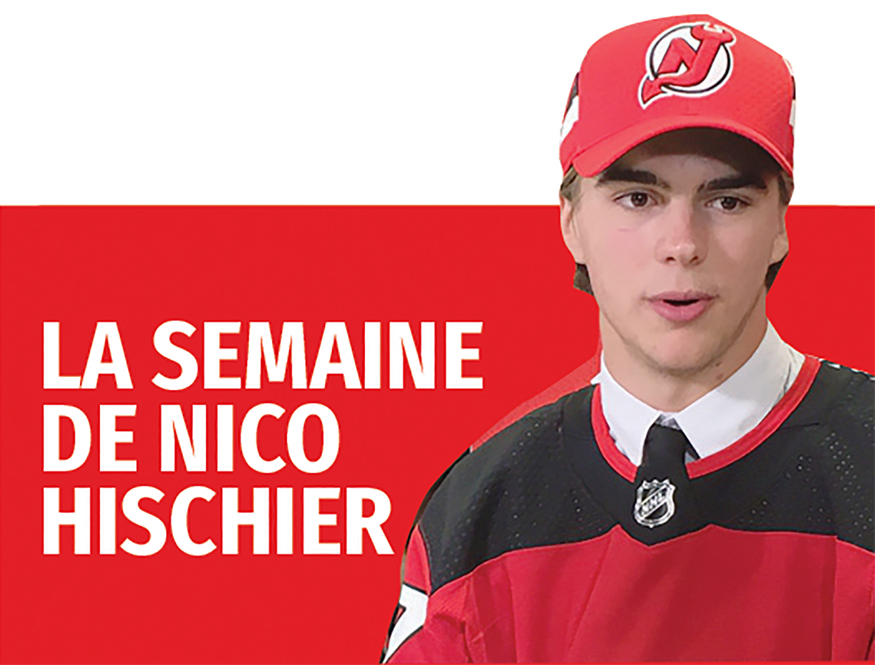 Nico Hischier, 18 ans, attaquant du premier bloc des New Jersey Devils en NHL. 