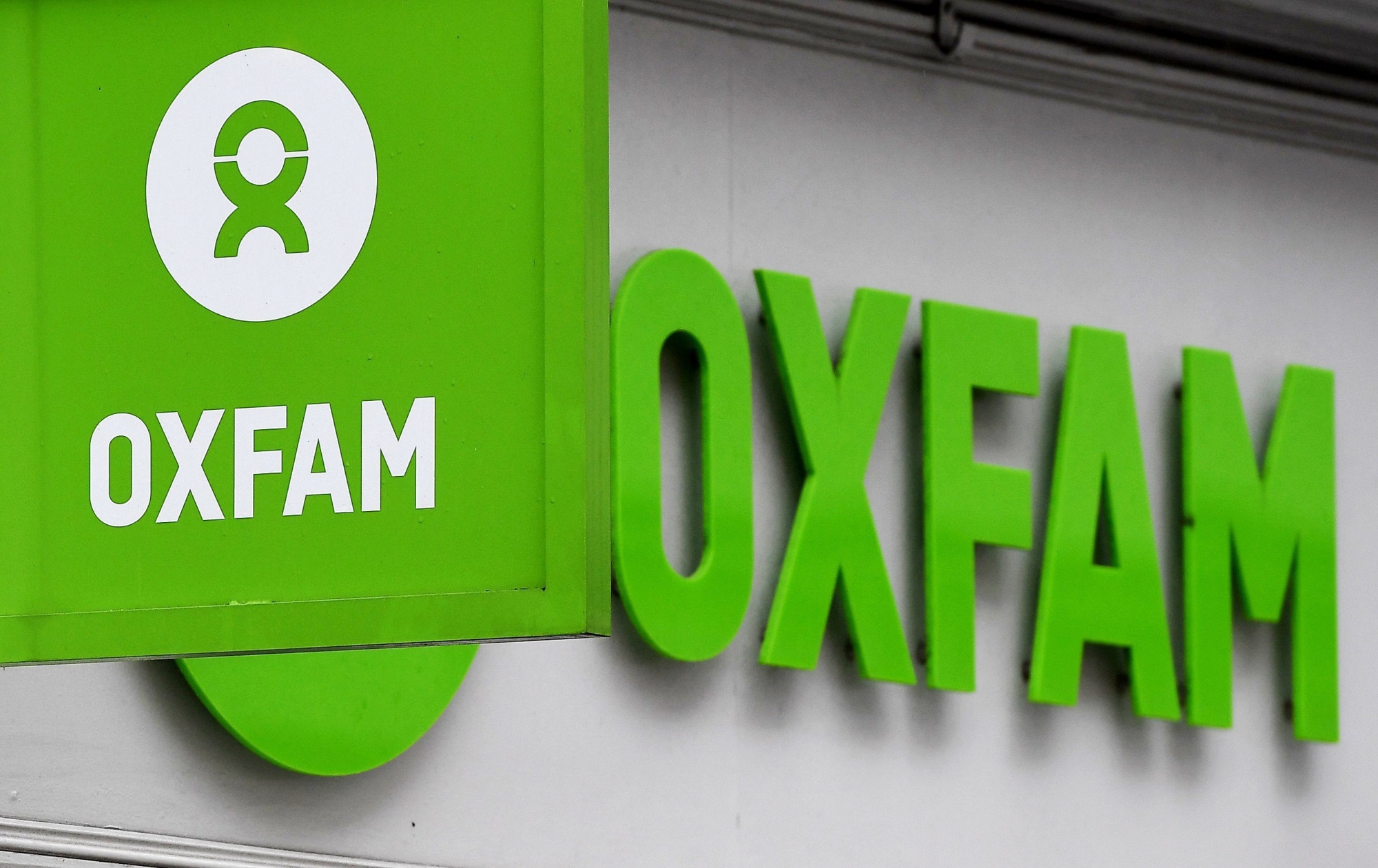 epa06525002 The Oxfam logo at a store in London, Britain, 14 February 2018. UK charity has admitted that several of their aid workers have been using sex workers while working in Haiti in 2011.  EPA/ANDY RAIN BRITAIN OXFAM SEX SCANDAL