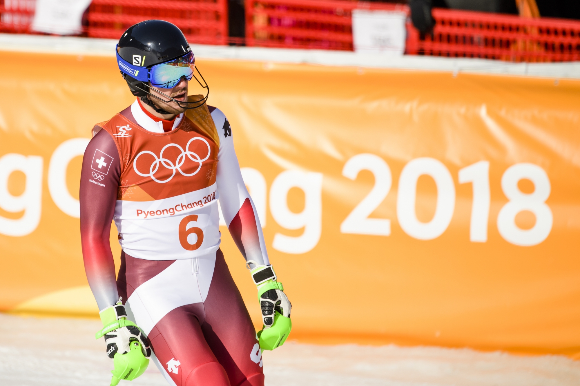Luca Aerni veut réagir après avoir manqué son slalom lors du combiné olympique.